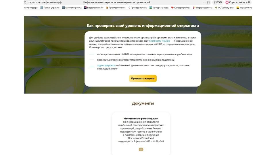 «Правовые аспекты информационной открытости НКО»!